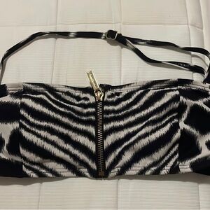 Stylish Black and White Zebra Print Women's Bag